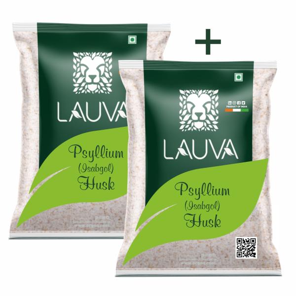 LAUVA Natural Sat Isabgol Psyllium Husk 1 Kg (4X250G) For