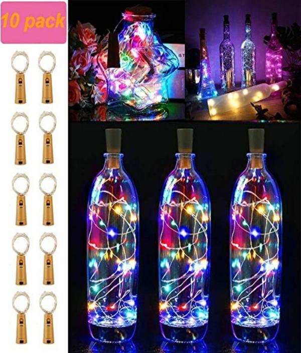 X4Cart Multi Colour 20 LED Wine Bottle Cork Lights (Pack Of 10) JioMart
