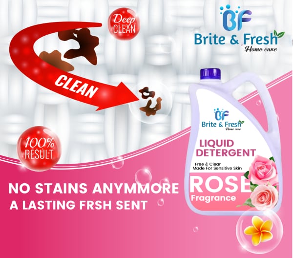 BRITE&FRESH Home Care 5 lt Liquid Detergent Suitable For Top&Front Load