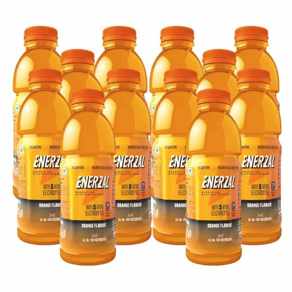 Enerzal Energy Drink Orange Flavor Liquid 500ml (Pack of 12) JioMart