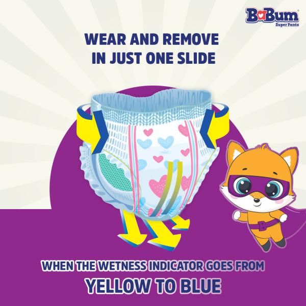 Babum Super Pants Premium Diaper Wetness Indicator Double Extra Large 48 Diapers XXL (48
