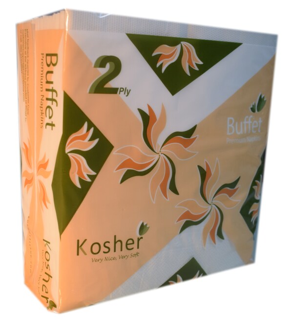 Kosher 2 Ply Buffet tissue paper napkins/ Table Napkins (16 x 16) 50