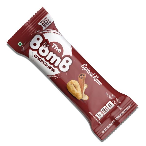 The BomB Spiced Rum Energy Bar with yogurt Sustained Energy, Goodness