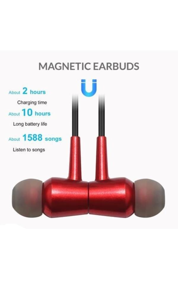 AK wireless B11 neckband p1 Bluetooth Headset (Red, Black, In the Ear JioMart