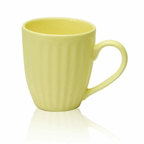 SAIJI MUGS Premium Coffee Mug Set of 4, 300ml (Yellow Glam) Microwave
