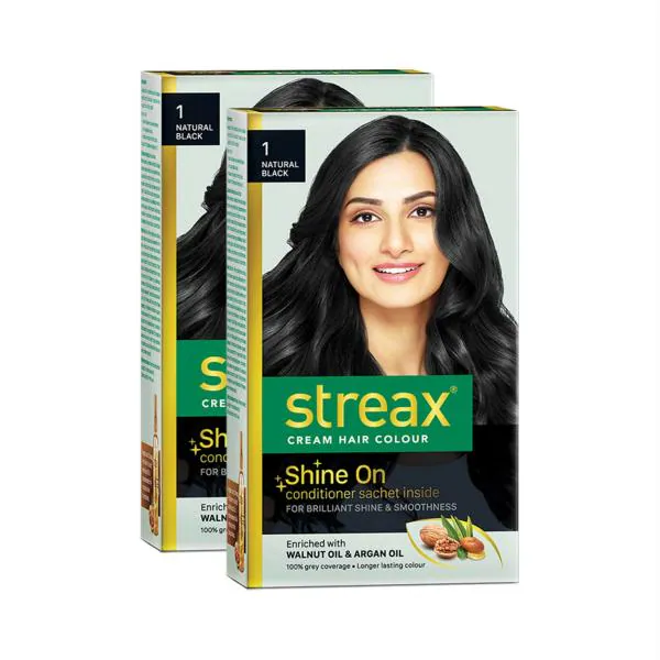 Streax Natural Black Hair Color For Men And Women, 120 Ml (Pack Of 2) -  JioMart
