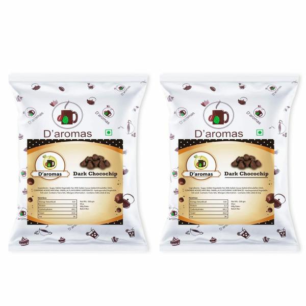 D'aromas Dark Chocolate Chips for Cake Decoration,Cookies, Baking and