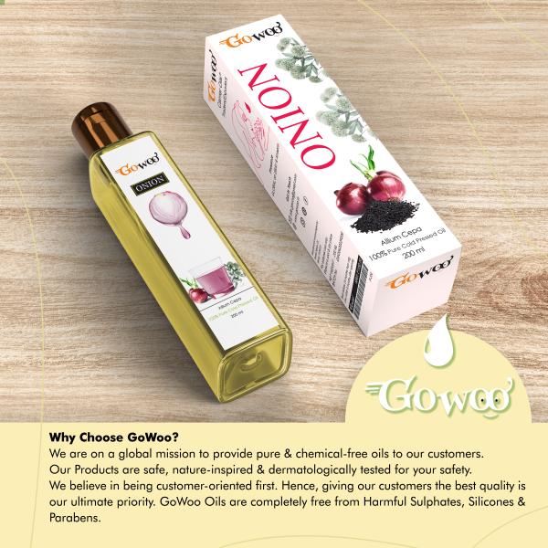 GO WOO 100% Pure onion seed carrier oil for hair growth 200 ML - JioMart