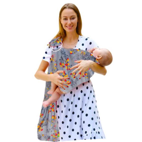 Gochikko Grey Rayon Breathable Mesh Ring Sling Carrier Wrap For Infant