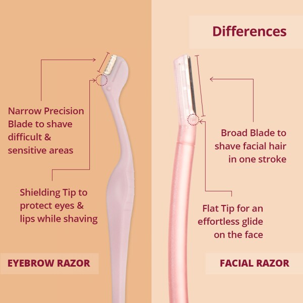 Carmesi Eyebrow Razor For SalonLike Eyebrows Eyebrows, Upper Lip