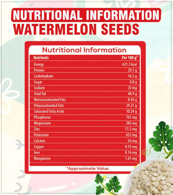 NutroVally Raw Watermelon Seeds for eating, High in Protein, Magnesium