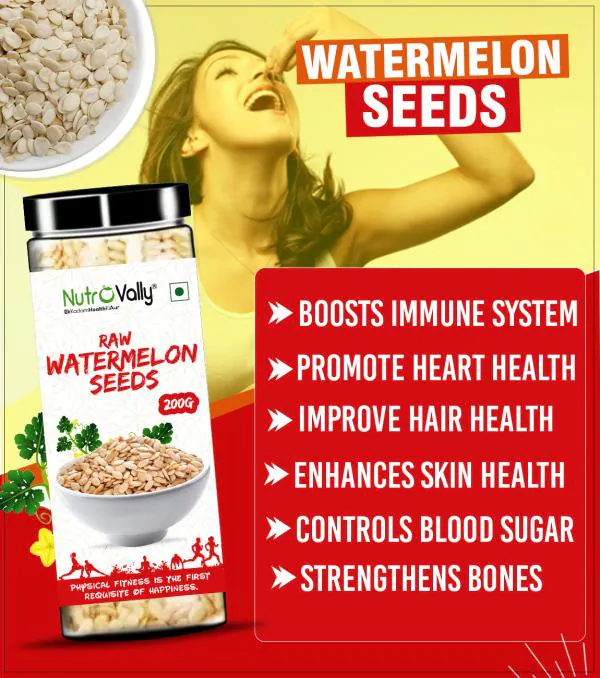 NutroVally Raw Watermelon Seeds for eating, High in Protein, Magnesium