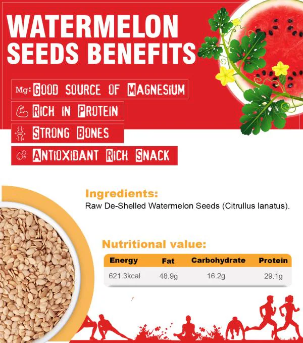 NutroVally Raw Watermelon Seeds for eating, High in Protein, Magnesium
