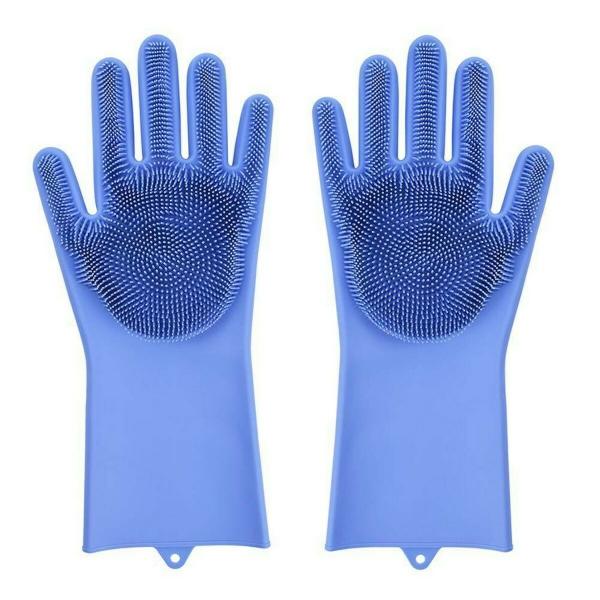 Shopfleet Dishwashing Gloves with Wash Scrubber + Magic Silicone Gloves + Heat Resistant JioMart
