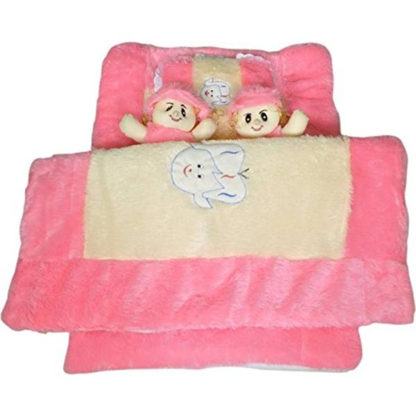 Babique Pink Doll Wool Baby Bedding Set with Pillow (024 M) JioMart