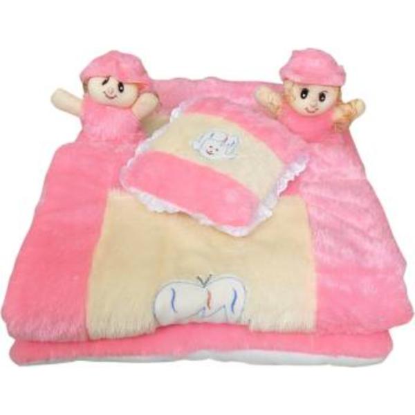 Babique Pink Doll Wool Baby Bedding Set with Pillow (024 M) JioMart