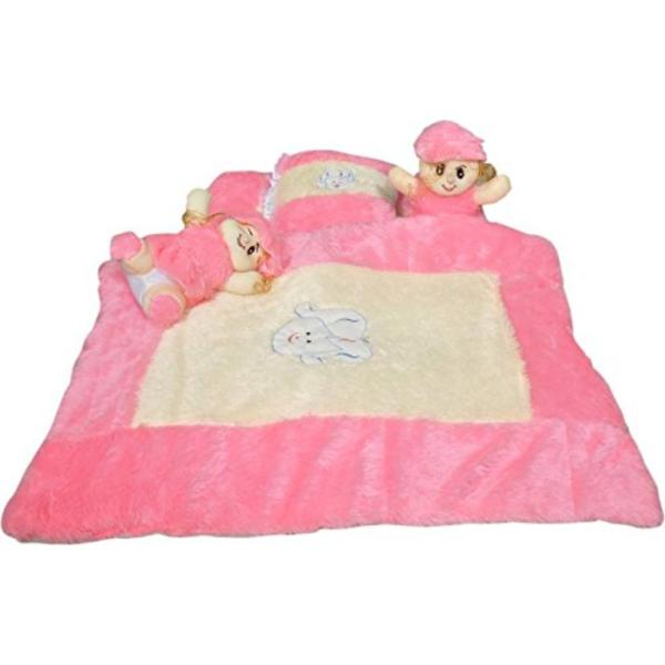 Babique Pink Doll Wool Baby Bedding Set with Pillow (024 M) JioMart