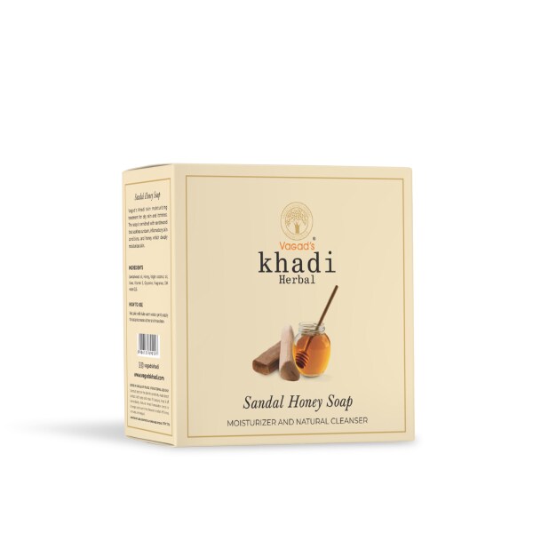 Vagad's Khadi Sandal & Honey Soap 100gm Nourishes Skin Good for all