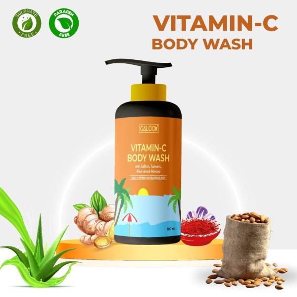 GALOOK Vitamin C Body Wash with Vitamin C & Honey, Shower Gel for Skin