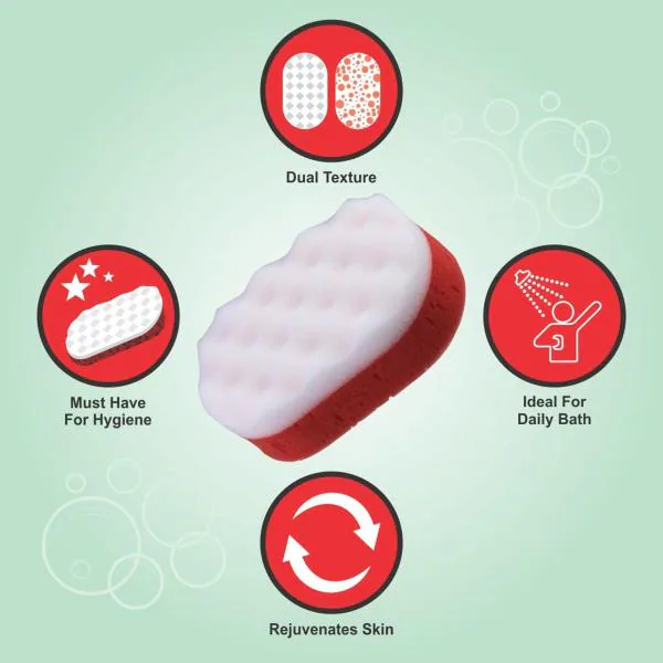 Gubb Dual Massage Bath Sponge For Dead Skin Removal - JioMart