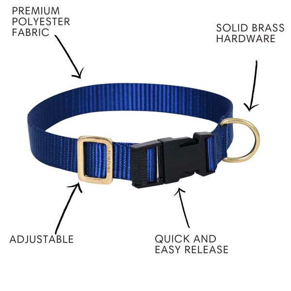 FORFURS Dog Classic Snap Collar for Small Dogs (Navy Blue) JioMart
