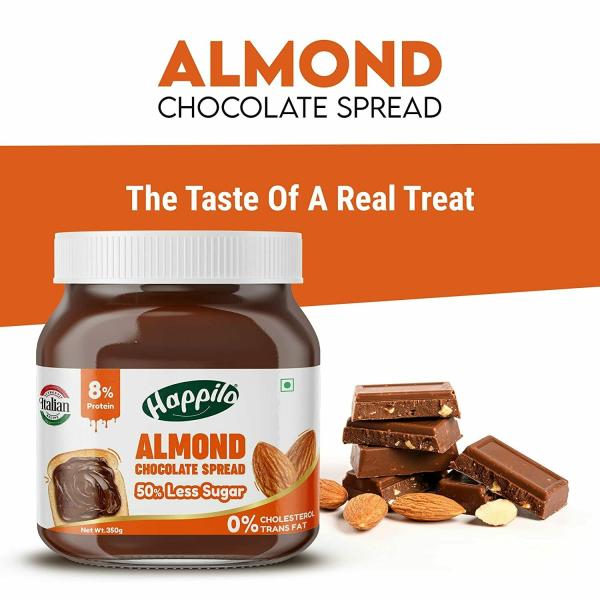 Happilo Chocolate Almond Spread 350g, Low Carb Chocolate Dessert Spread