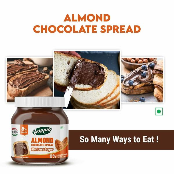 Happilo Chocolate Almond Spread 350g, Low Carb Chocolate Dessert Spread