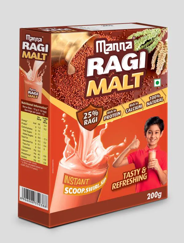 Manna Ragi Malt Drink Mix 200g (Pack of 2) JioMart