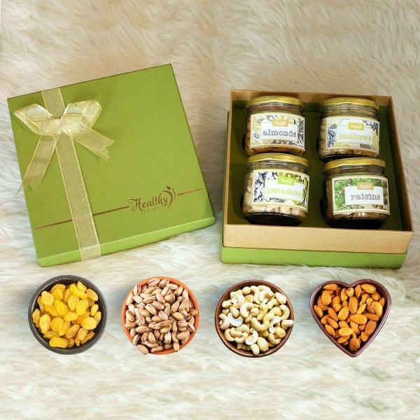 Healthy Feast Gourmet Gift Hamper Pack 750g, Gift Box for Birthday, Wedding, with Assorted Dry