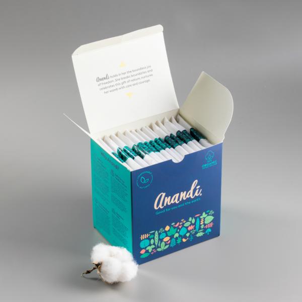 Anandi XL Pads Certified Organic, Compostable & Biodegradable