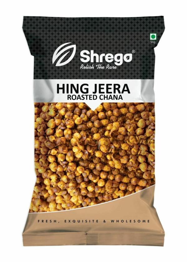 Shrego Hing Jeera Roasted Chana, Healthy Snacks & Namkeen, 300G (2X150G