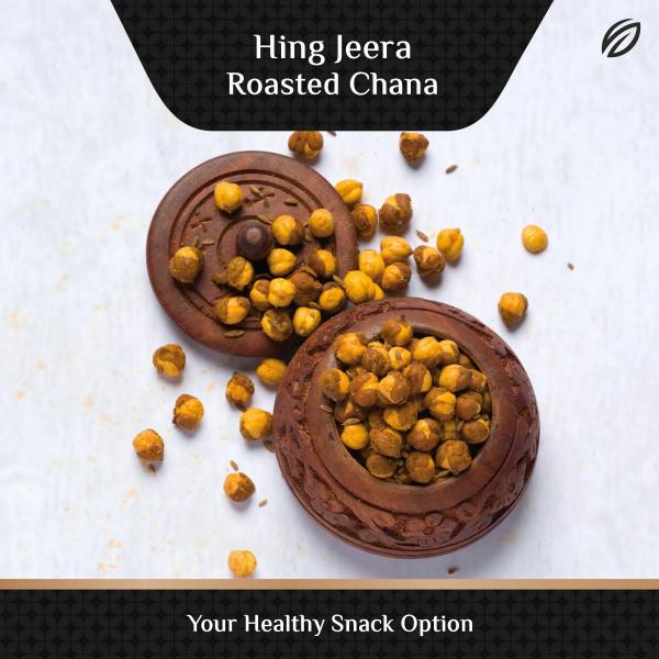Shrego Hing Jeera Roasted Chana, Healthy Snacks & Namkeen, 300G (2X150G