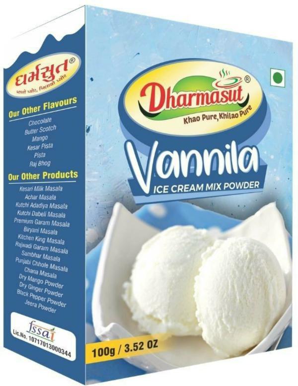 Dharmasut Vanilla, Kesar Pista, Chocolate Ice Cream Powder, 100 G Each