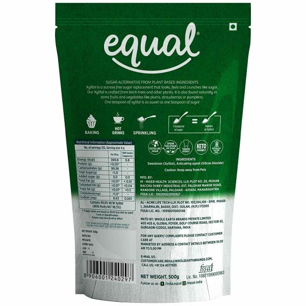 Equal Xylitol Low Calorie Natural Sweetener 100 Natural Sweetness
