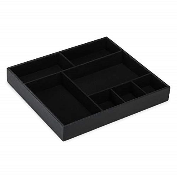 Azyeea Faux Leather Desk Organizer Tray 7 Compartment for MultiFunctional, Office, Study Table