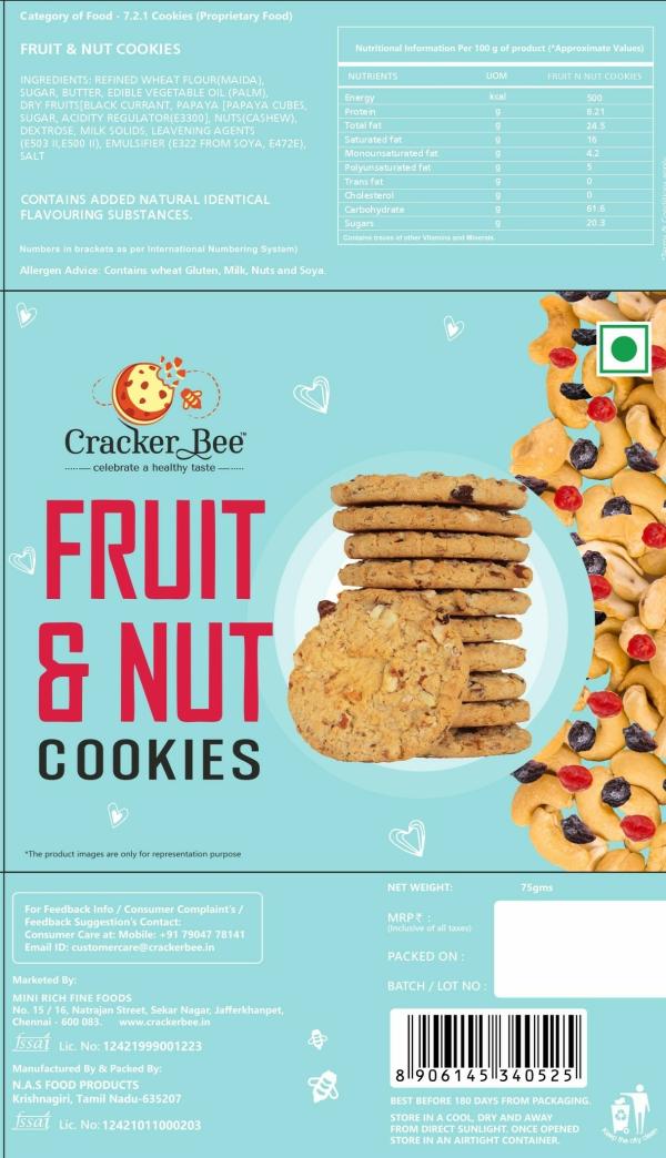 Cracker Bee Fruit N Nut cookies JioMart