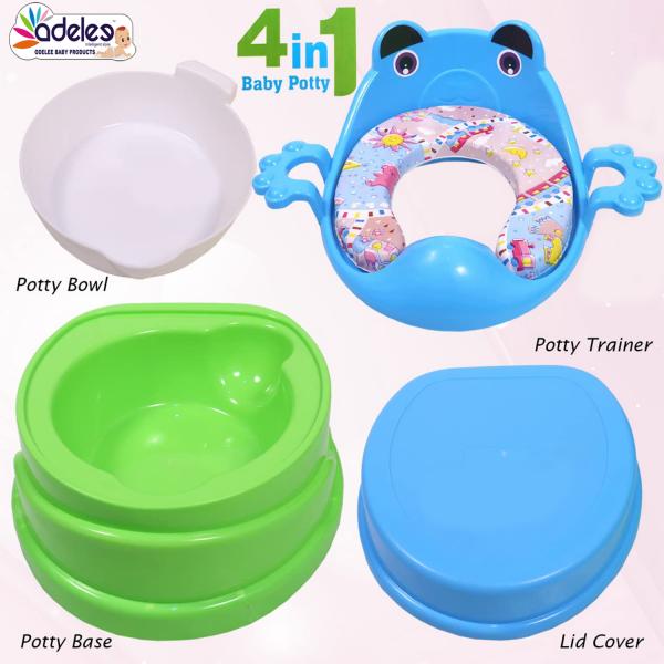 Odelee Blue/ Green 4 in 1 Multi Step Stool Potty Chair, Potty Seat