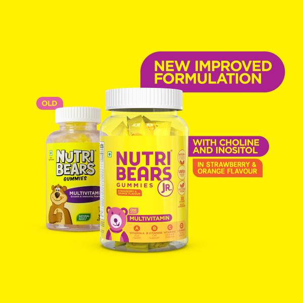NutriBears Multivitamin and Calcium Gummies for Kids, Combo Pack (60