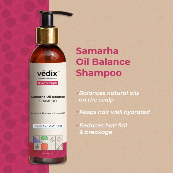 Vedix Ayurvedic Onion Strength Shampoo For Normaloily Hair Samarha