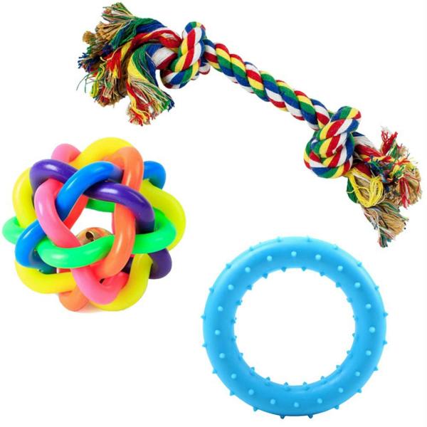 Petvogue Dog Rope Toy, Chew Toy Of 3) JioMart