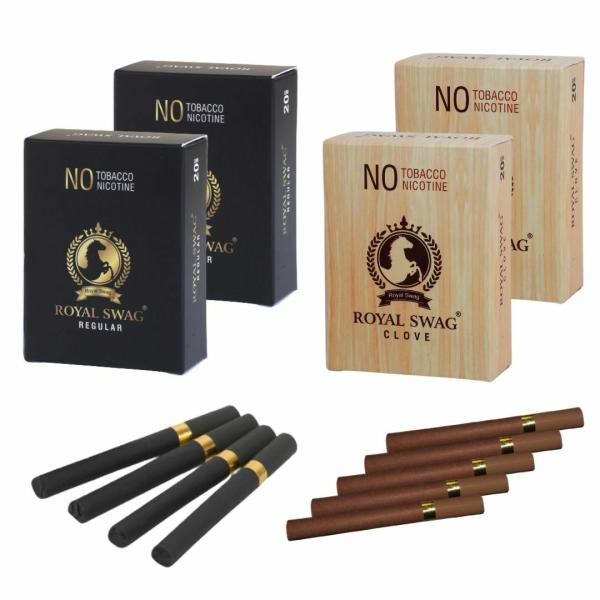 ROYAL SWAG Ayurvedic Herbal Cigarette Regular, Clove Flavoured (80