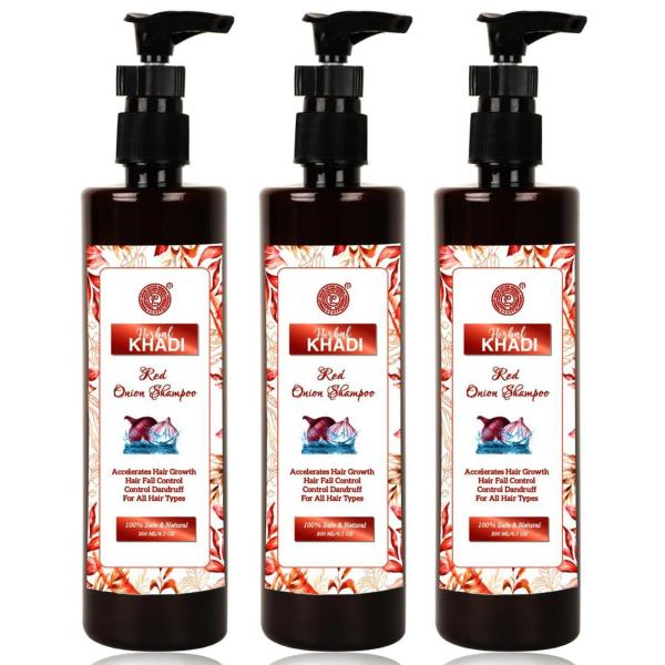 Herbal Khadi Red Onion Natural Herbal Shampoo For Hair Growth Anti