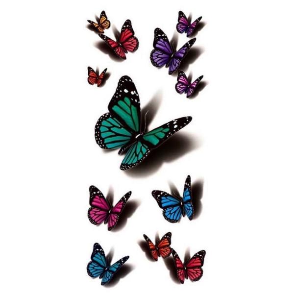Simply Inked 3D Butterfly Temporary Tattoo Bundle Designer Tattoo for
