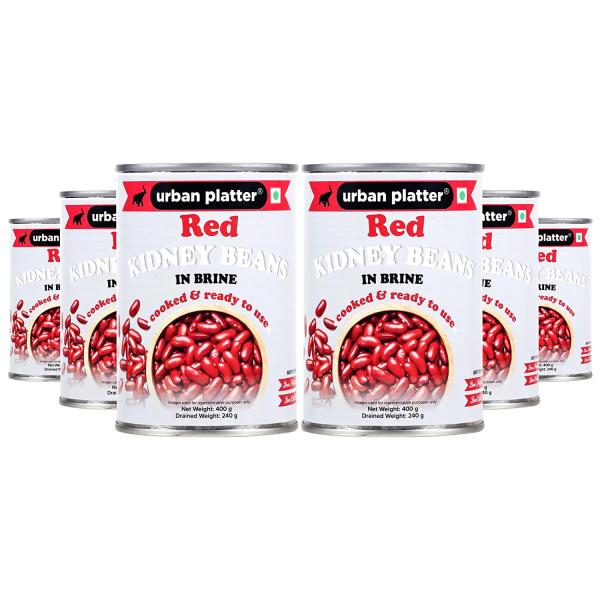 Urban Platter Red Kidney Beans (Rajma) in Brine, 400g (Drained Weight