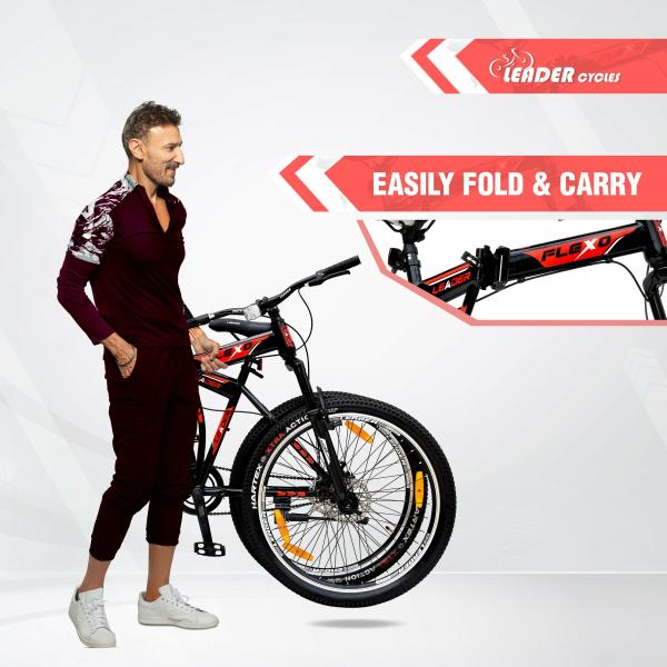 Leader Flexo 27.5T Foldable Bicycle/Bike without gear single speed with