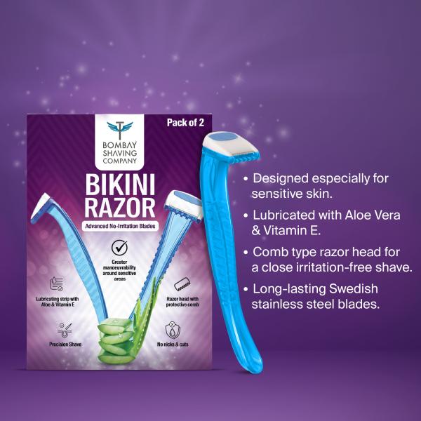 Bombae Bikini Line Hair Removal Razor for Women Pack of 2 JioMart