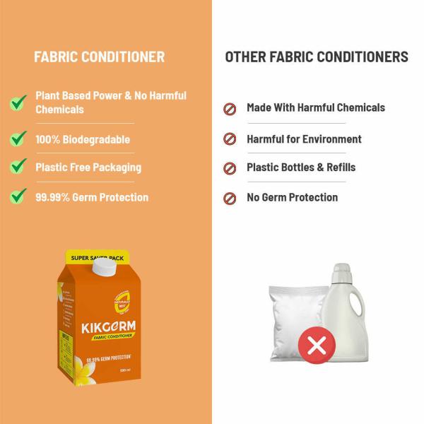 KIKGERM Naturally Best FRONT LOAD Detergent Powder + Fabric Conditioner