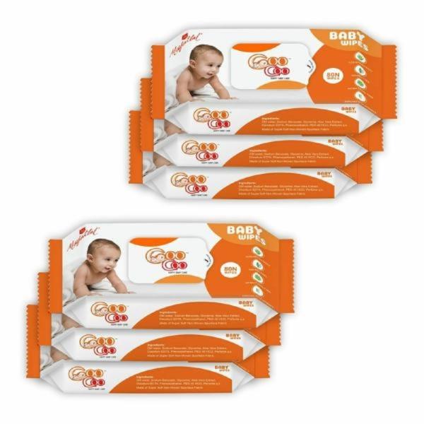 Coo Coo Baby Wet Wipes, Soft Moisturizing with FlipFlope 80 Count