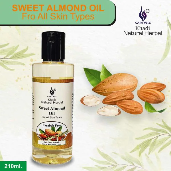 KHADI HERBAL Sweet Almond Oil Badam Oil For Hair & Body Massage
