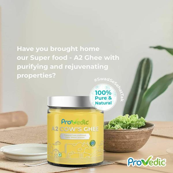 ProVedic A2 Cow Ghee (Pack of 250ml) Bilona Process Pure Gir Cow Ghee Bilona Desi Ghee